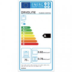 Davoline 801228027 Plane BIO 0875 BL Φούρνος άνω Πάγκου 75lt Π59.5εκ. Μαύρος